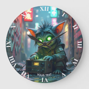 Fantasy Cute  Music Joy Street  Large Clock