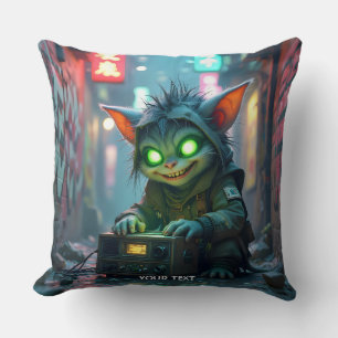 Fantasy Cute Music Joy Street Throw Pillow