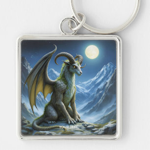 Fantasy Cute Mythical Ram Dragon Keychain