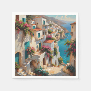 Fantasy Cute Oil Painting Landscape Napkin