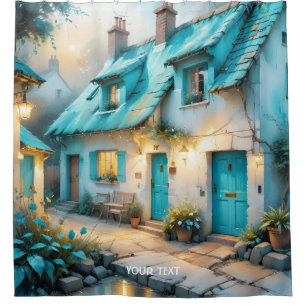 Fantasy Cute Old Blue House