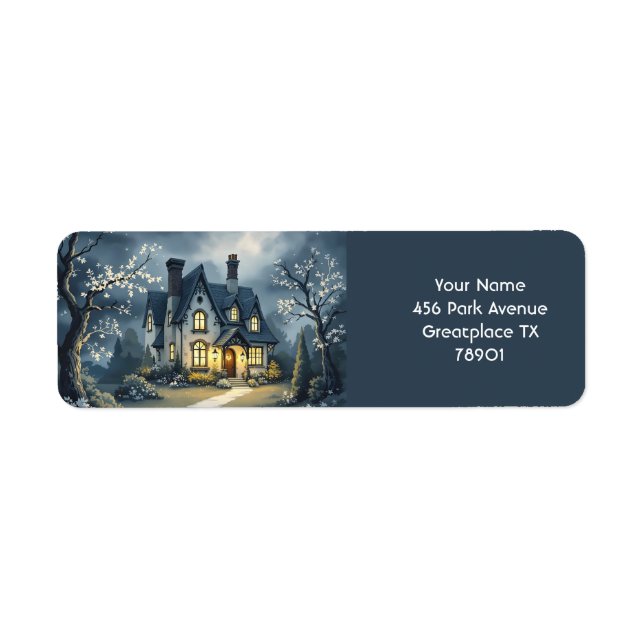 Fantasy Cute Old House Night (Front)