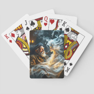 Fantasy Cute Old Man Smoke Playing Cards