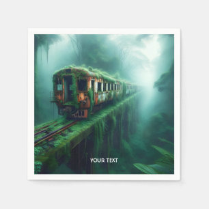Fantasy Cute Old Past Train Napkin
