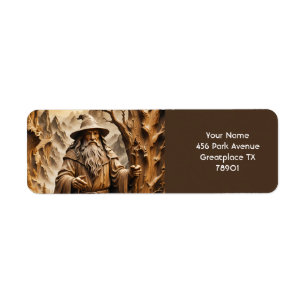 Fantasy Cute Old Wizard Wood