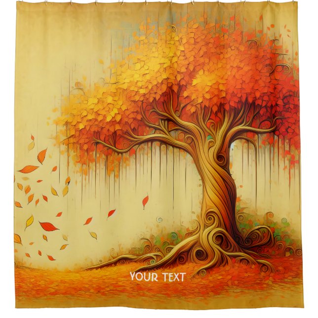Fantasy Cute Orange Fall Tree (Front)