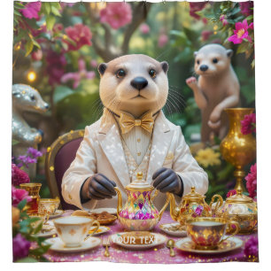 Fantasy Cute Otter Tea Party