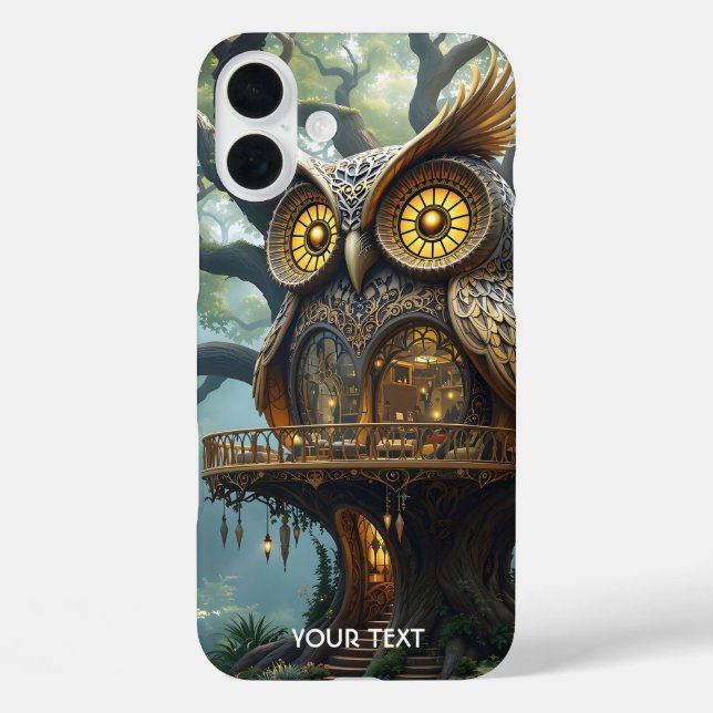 Fantasy Cute Owl Tree Forest Case-Mate iPhone Case (Back)
