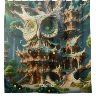 Fantasy Cute Owl Tree House 