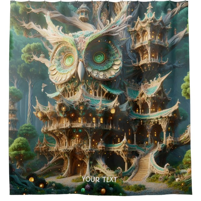 Fantasy Cute Owl Tree House  (Front)
