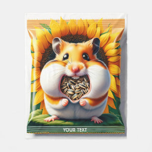Fantasy Cute Packet Seeds Hamster Fleece Blanket