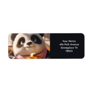 Fantasy Cute Panda Eating Pancakes