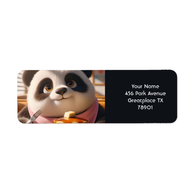Fantasy Cute Panda Eating Pancakes  (Front)