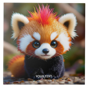 Fantasy Cute Panda Red Hai Tile