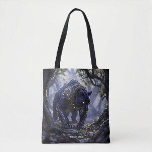 Fantasy Cute Panther Scale Armour Tote Bag