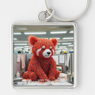 Fantasy Cute Paper Clip Bear Keychain