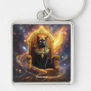 Fantasy Cute Pharaoh Regal Cat Keychain