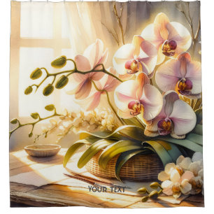 Fantasy Cute Pink Orchids Watercolor
