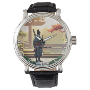 Fantasy Cute Pixel Art Samurai Watch