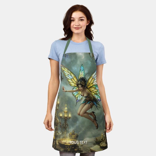 Fantasy Cute Pixie Butterfly Wings Apron (Worn)