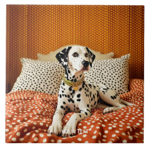 Fantasy Cute Polka Dog Dot Tile
