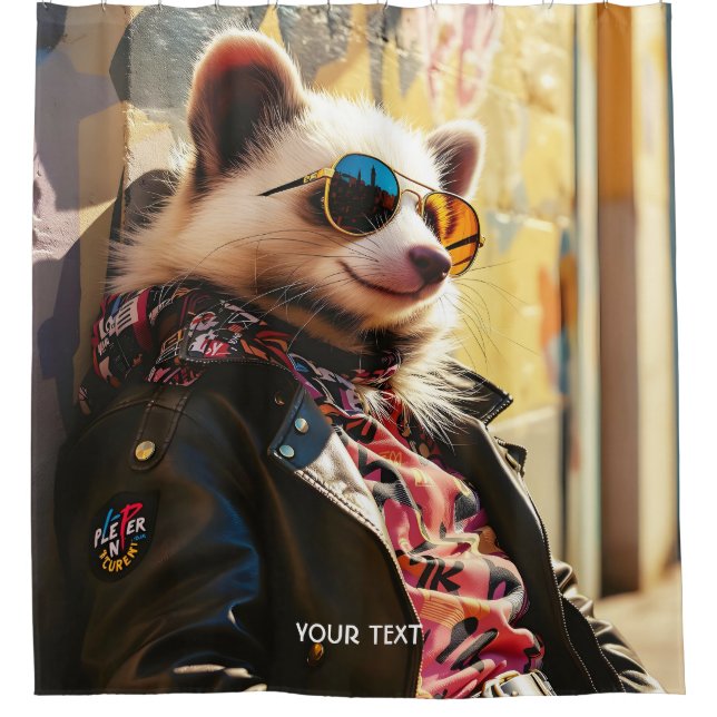 Fantasy Cute Possum Leather Jacket (Front)