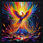 Fantasy Cute Prism Phoenix Rising Poster<br><div class="desc">Fantasy Cute Prism Phoenix Rising  . Perfect As A Birthday Gift Or For Any Kind Of Party</div>
