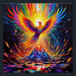 Fantasy Cute Prism Phoenix Rising Poster<br><div class="desc">Fantasy Cute Prism Phoenix Rising  . Perfect As A Birthday Gift Or For Any Kind Of Party</div>