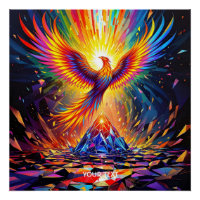 Fantasy Cute Prism Phoenix Rising