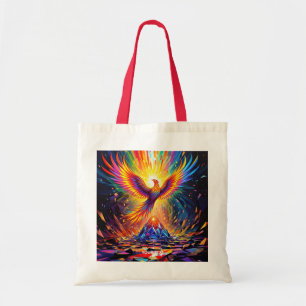 Fantasy Cute Prism Phoenix Rising Tote Bag