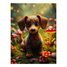Fantasy cute Puppy Art 