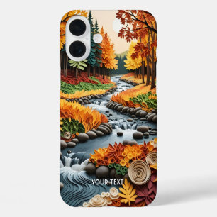 Fantasy Cute Quilling Fall Landscape iPhone 16 Plus Case