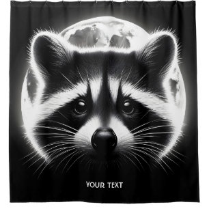 Fantasy Cute Racoon Face Moon