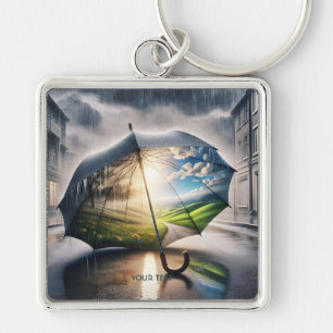 Fantasy Cute Rain Umbrella Sun Keychain