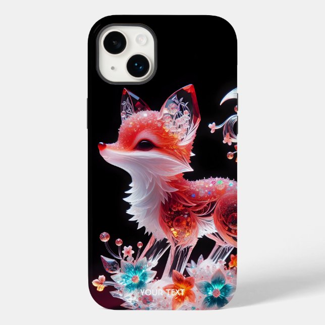 Fantasy Cute Red Glass Fox Case-Mate iPhone Case (Back)