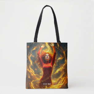 Fantasy Cute Red Lay Dire Tote Bag