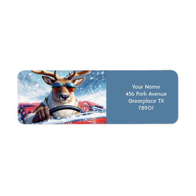 Fantasy Cute  Reindeer Car Winter (Front)