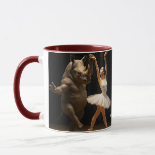 Fantasy Cute Rhino Dancer Ballerina Mug