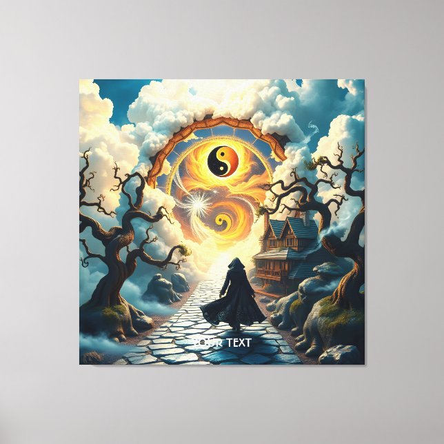 Fantasy Cute Road Trees Man Canvas Print (Front)