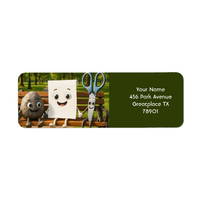 Fantasy Cute Rock Paper Scissors (Front)