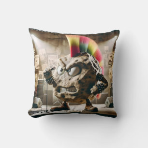 Fantasy Cute Rock Punk Singer Throw Pillow