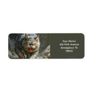 Fantasy Cute Rocks Angry Cat