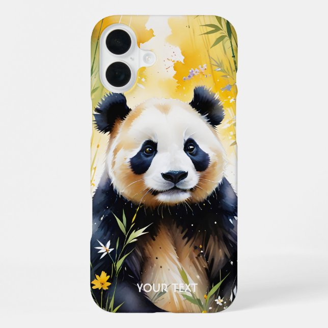 Fantasy Cute Sad Panda Forest iPhone Case (Back)
