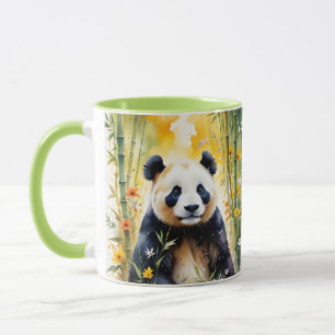 Fantasy Cute Sad Panda Forest Mug