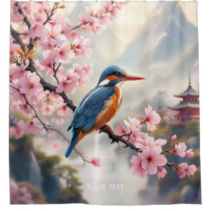 Fantasy Cute Sakura Bird Blue