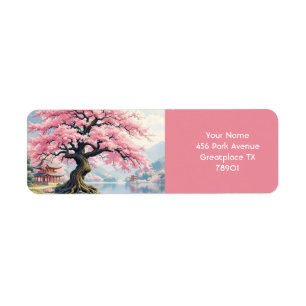 Fantasy Cute Sakura Temples Lake