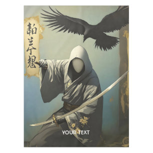 Fantasy Cute Samurai Katana Mask Tablecloth