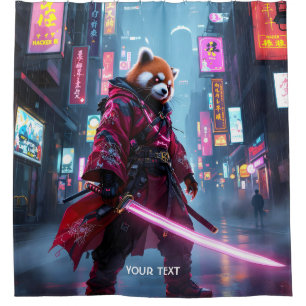 Fantasy Cute Samurai Red Panda