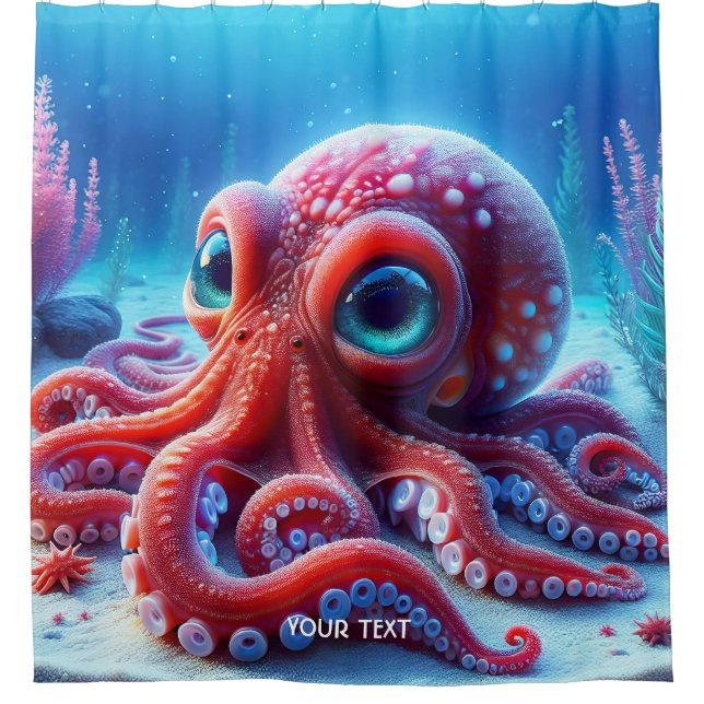 Fantasy Cute Sea Red Octopus (Front)