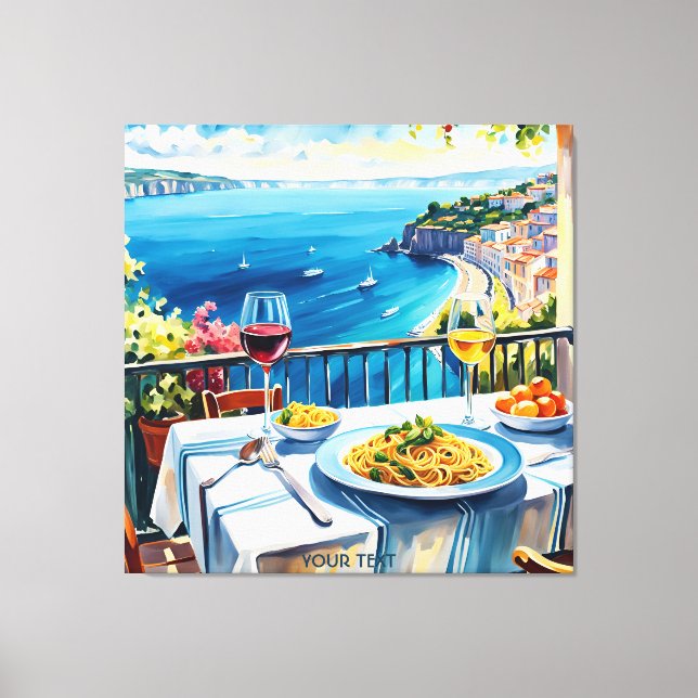 Fantasy Cute Sea View Spaghetti Canvas Print (Front)